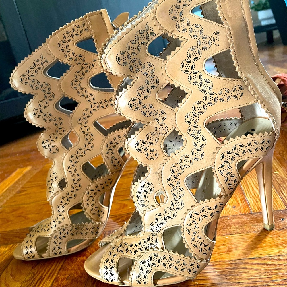 Zara cut out leather shoes
